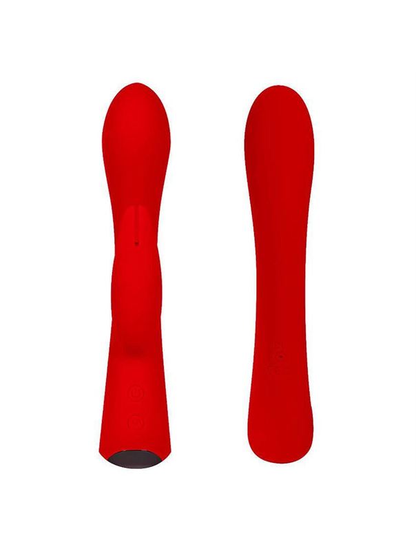 Красный вибромассажер кролик 5" Silicone Bunny Love (19,1 см)