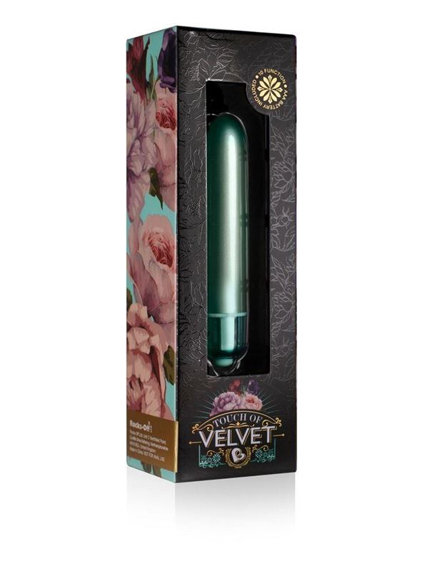 Зеленый мини вибратор Touch of Velvet (10,3 см)