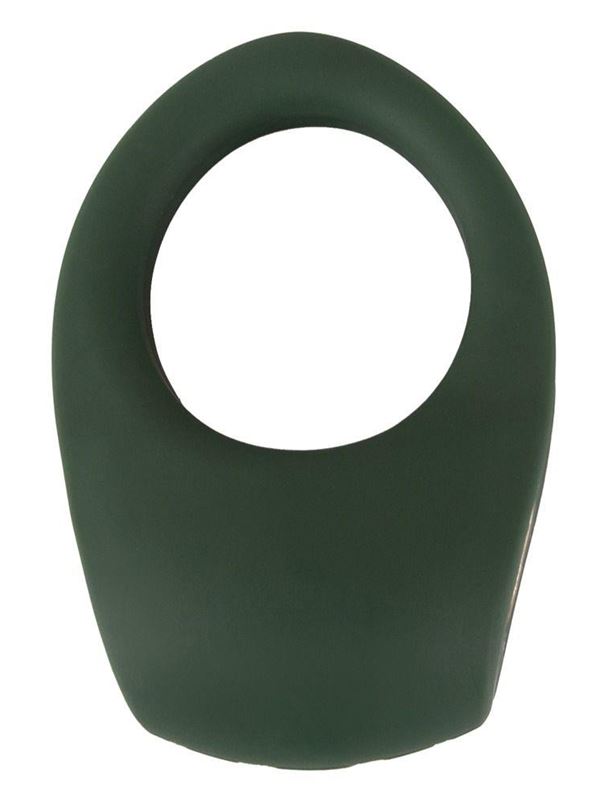 Зеленое эрекционное кольцо с вибрацией Luxurious Vibro Cock Ring