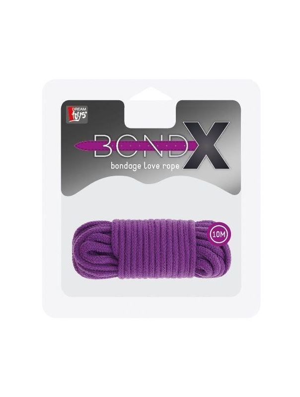 Фиолетовая хлопковая веревка BONDX - LOVE ROPE 10M (10 м)