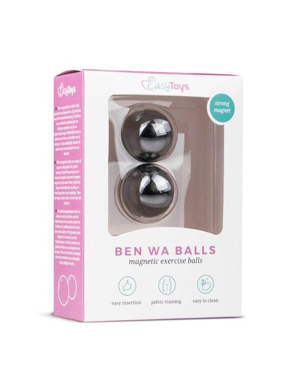 Темно-серые вагинальные шарики Ben Wa Balls без сцепки