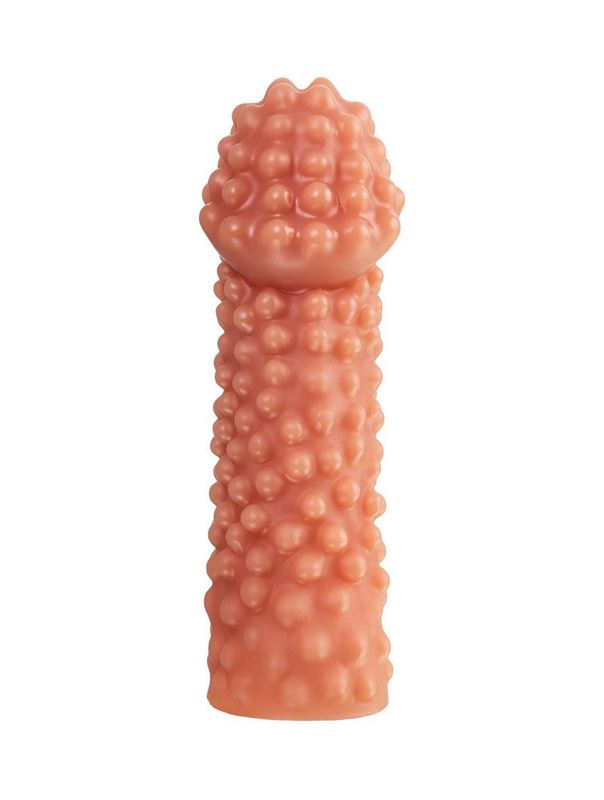 Реалистичная насадка на пенис с бугорками (16,5 см)