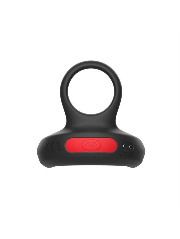 Черное эрекционное виброкольцо Cock Ring с пультом ДУ