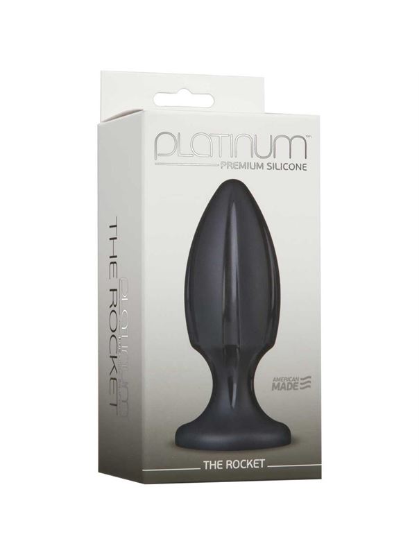 Черная анальная пробка Platinum Premium Silicone - The Rocket - Black