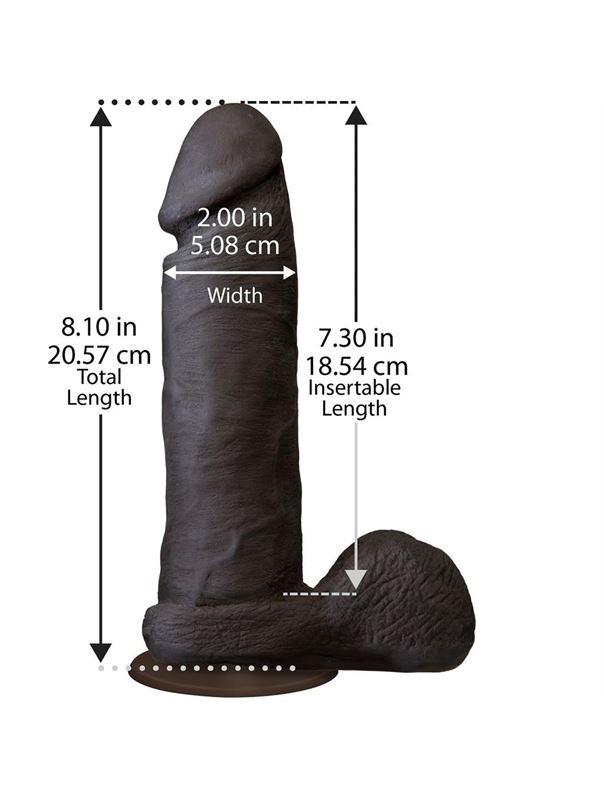 Темнокожий фаллоимитатор The Realistic Cock ULTRASKYN (20,57см)