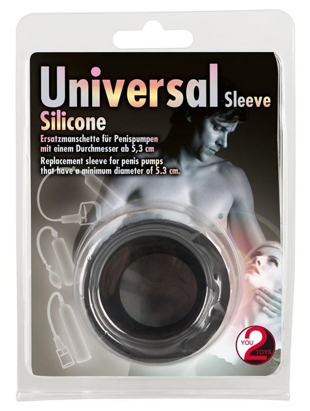 Чёрная манжета для вакуумной помпы Universal Sleeve Silicone