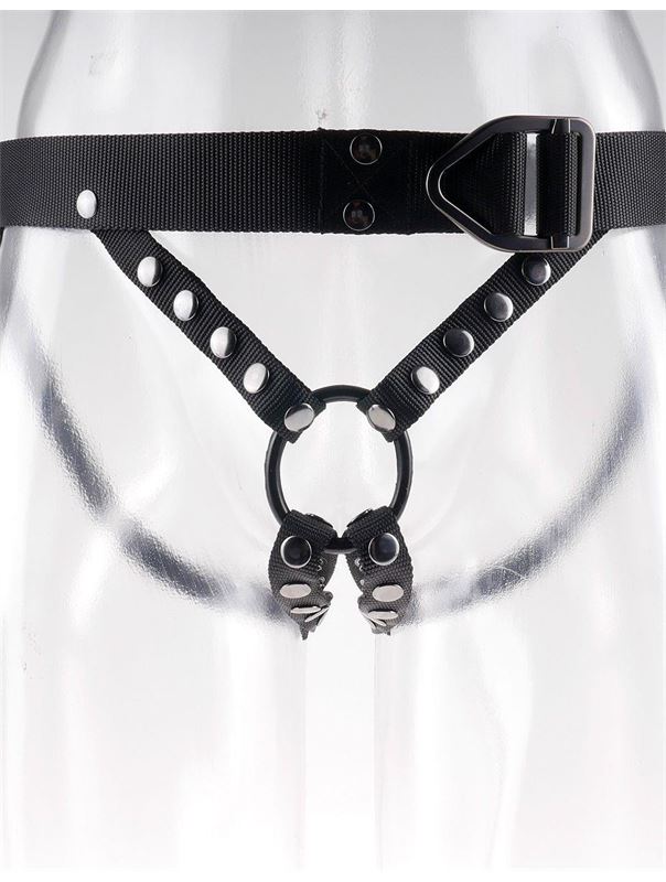 Полый страпон на регулируемых ремнях Harness with Hollow Strap-On (20,3 см)