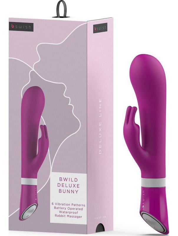 Ярко-розовый вибратор-кролик Bwild Deluxe Bunny (19,3 см)