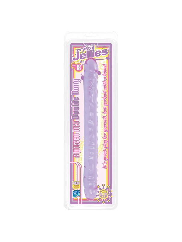 Двухсторонний фиолетовый фаллоимитатор Double Dong Purple Jellie (46 см)