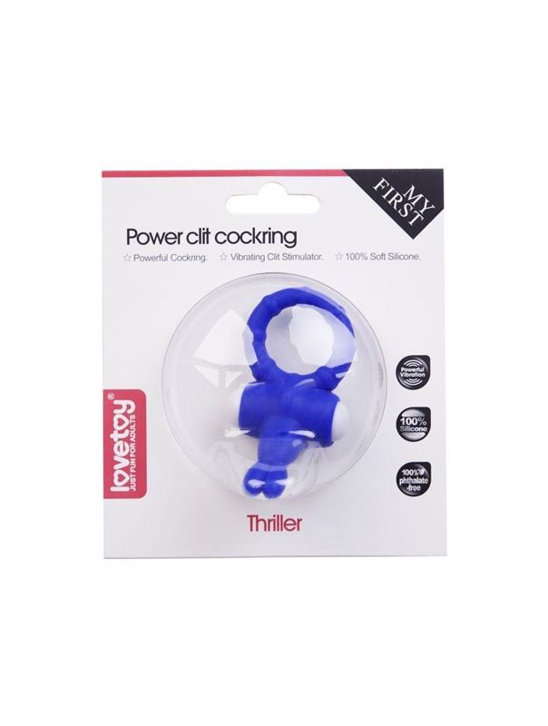Фиолетовое виброкольцо с зайчиком для клиторального массажа Power Rabbit Clit Cockring