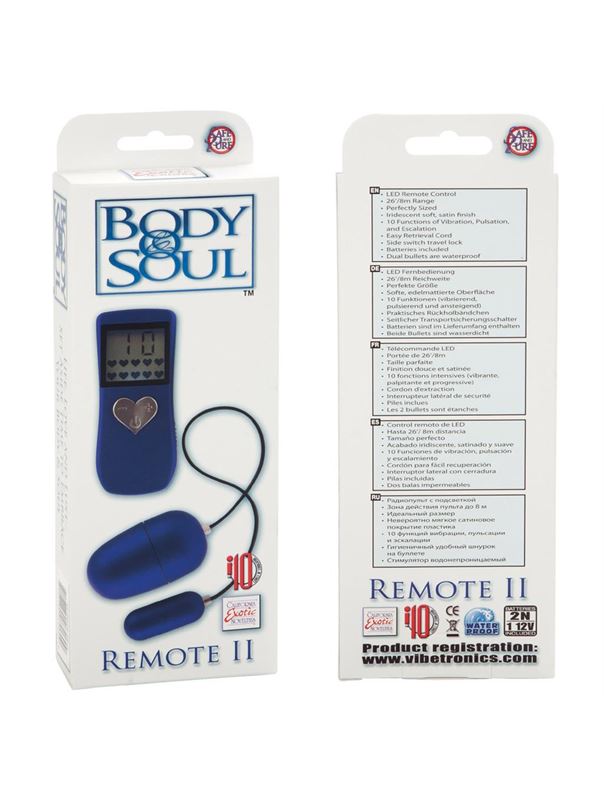 Виброяйцо синее BODY SOUL Remote II