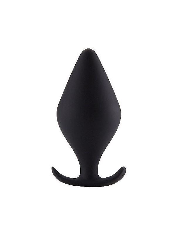 Чёрная анальная пробка Butt Plug with Handle Large - 13,1 см.