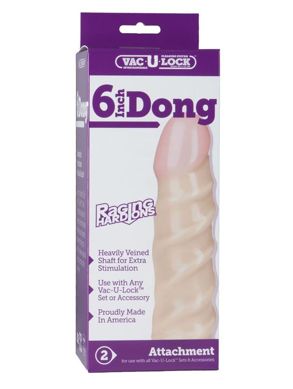 Рельефная насадка для трусиков Harness Vac-U-Lock 6" Raging hard-On Dong (14,7 см)