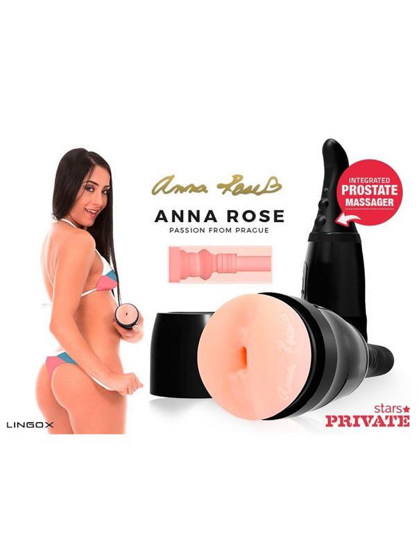 Мастурбатор-анус Private Anna Rose Ass в тубе с хвостиком для массажа простаты