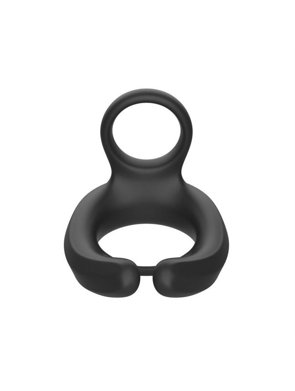 Черное эрекционное виброкольцо Cock Ring с пультом ДУ