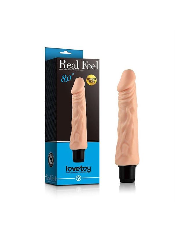 Телесный вибратор реалистик Real Feel 9 (19,5 см)