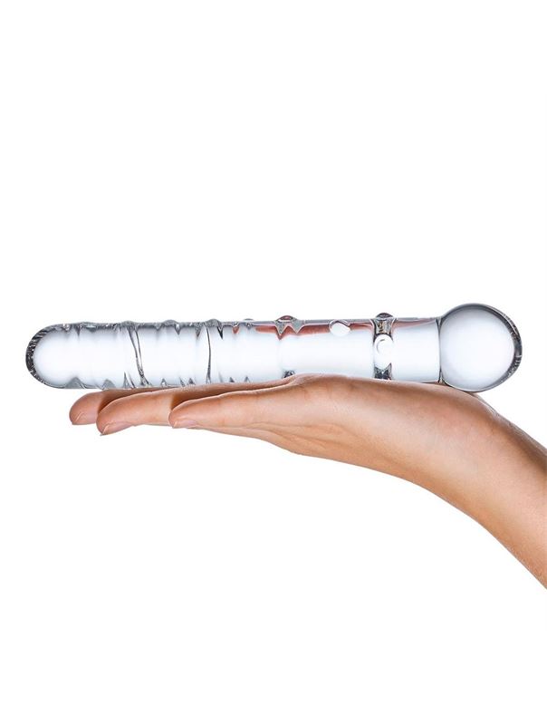 Стеклянная прозрачная палочка-фаллос Callisto Clear Glass Dildo (18 см)