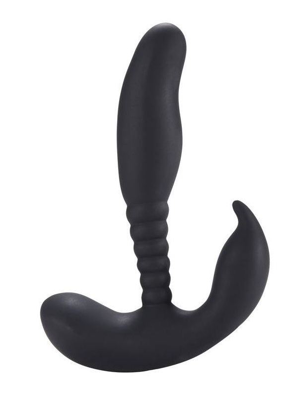 Черный стимулятор простаты Anal Pleasure Dual Vibrating Prostate Stimulator - 13,5 см.