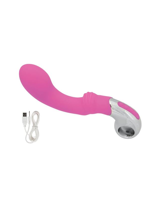 Розовый вибратор Embrace G-wand - 14 см. 