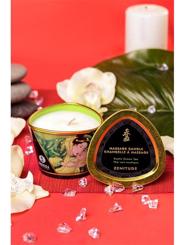 Массажная свеча Shunga Zenitude Exotic Green Tea с ароматом зелёного чая (170 мл)