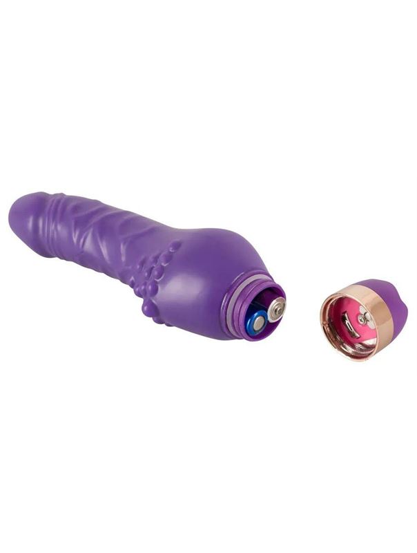 Фиолетовый вибратор Minivibrator с шипиками (16 см)