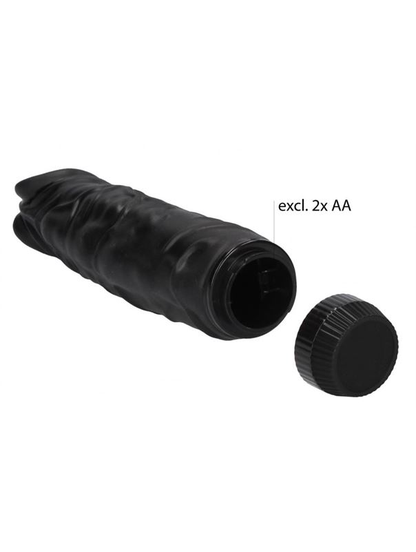Черный вибратор Realisic Multispeed Vibrator (23 см)