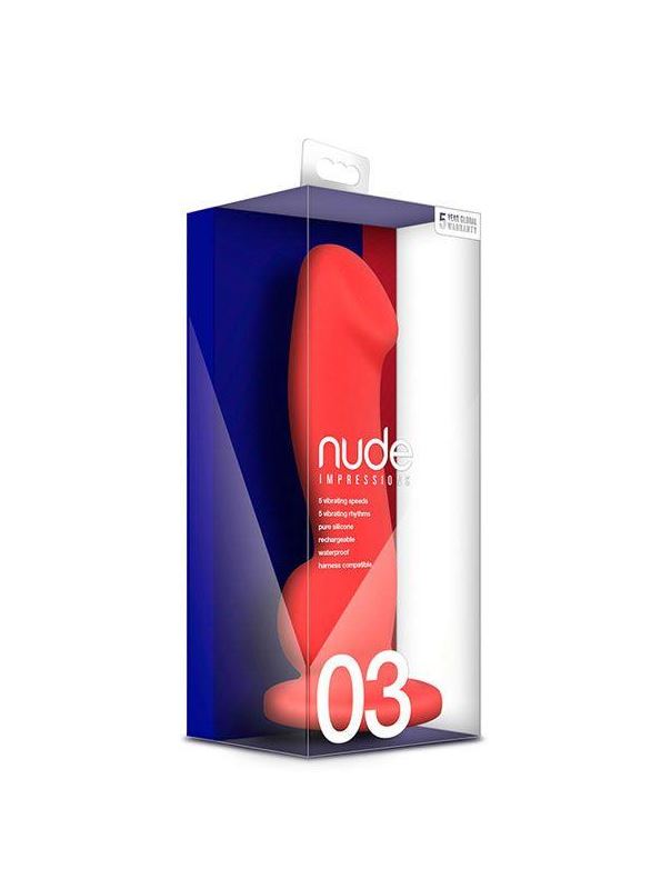 Красный перезаряжаемый вибратор VIBE 03 (18,5 см)