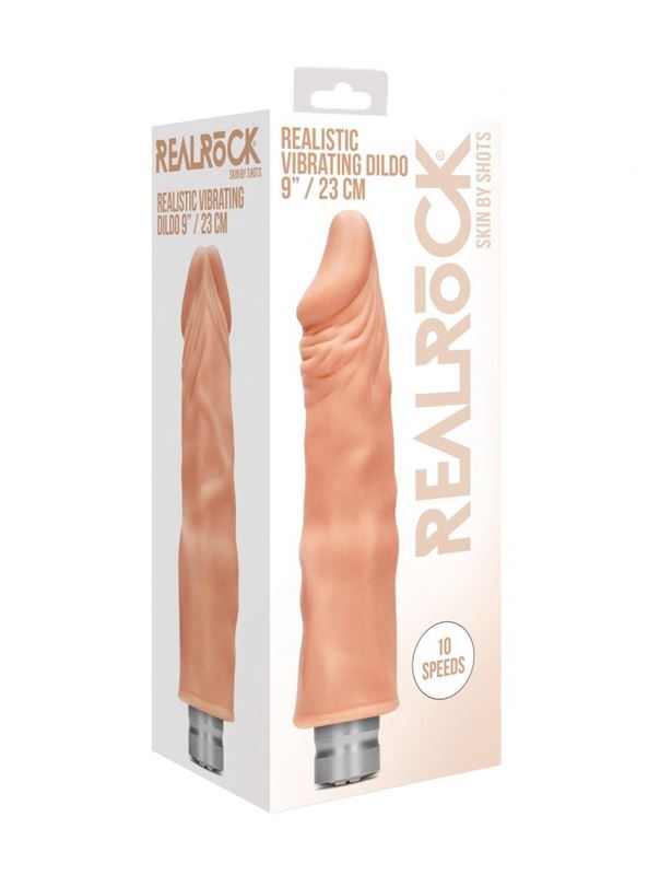 Телесный реалистичный вибратор Vibrating Dildo (25 см)