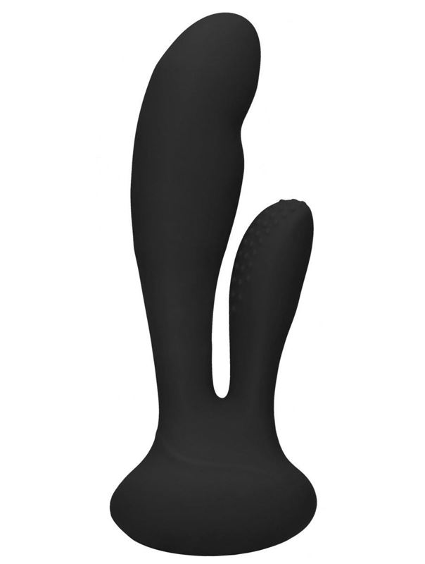 Черный вибратор G-Spot and Clitoral Vibrator Flair (17,5 см)