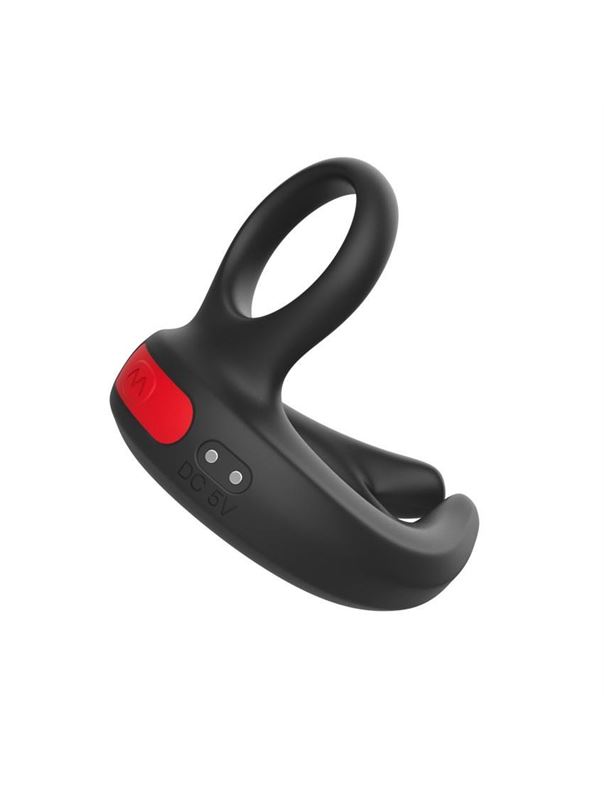 Черное эрекционное виброкольцо Cock Ring с пультом ДУ