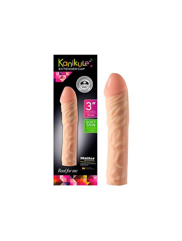 Фаллическая насадка-удлинитель Kanikule Extender Cap 3 - 22,8 см.