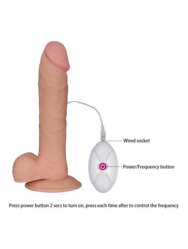Телесный вибратор реалистик Ultra Soft Dude 9 (22 см)