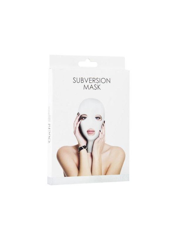 Белая маска на голову с прорезями Subversion Mask