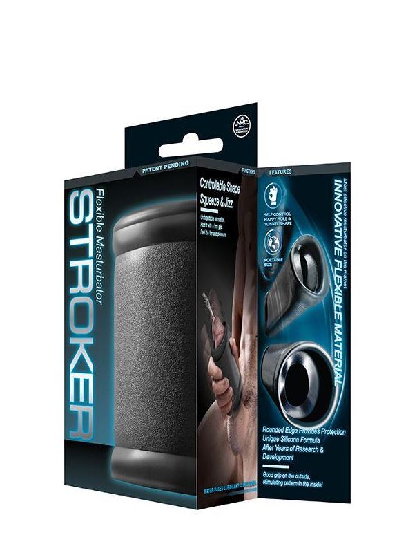 Серый мастурбатор с ребрышками FLEXIBLE MASTURBATOR STROKER