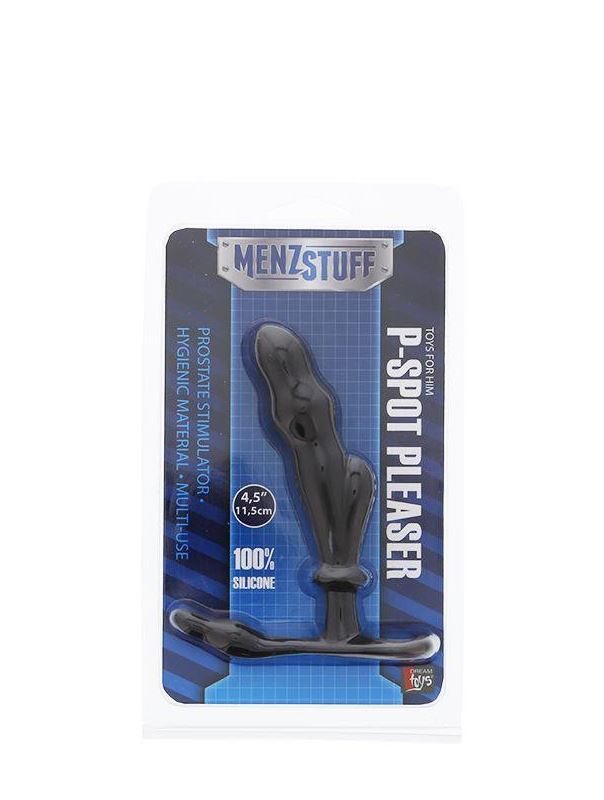 Чёрный массажер простаты MENZSTUFF P-SPOT PLEASER
