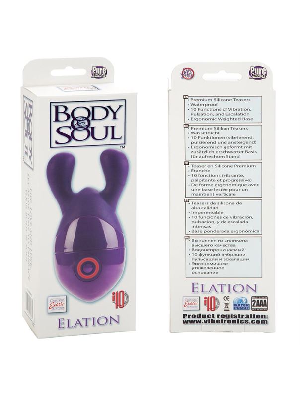 Фиолетовый вибромассажер BODY SOUL ELATION