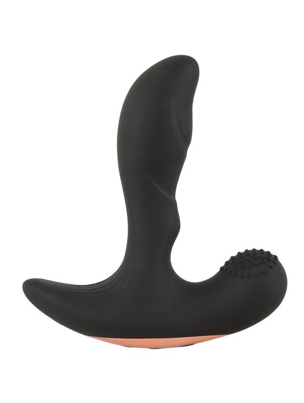 Черный массажер простаты с вибрацией Remote Controlled Prostate Plug with 2 Functions (13,6 см)