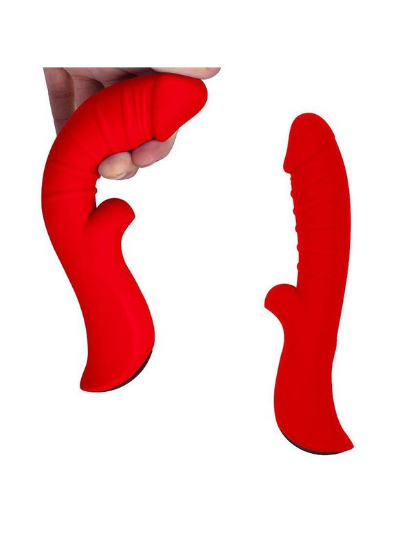 Красный вибратор 5" Silicone Wild Passion (19,1 см)