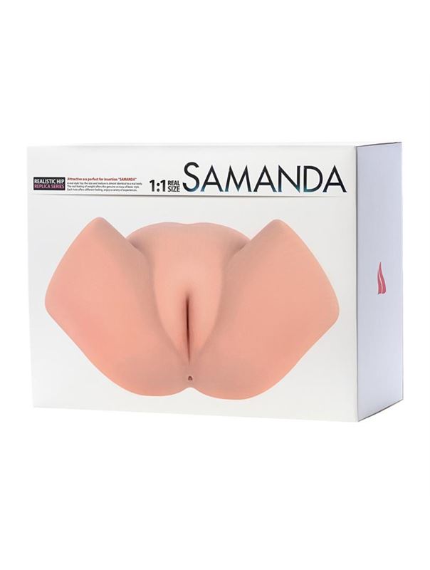 Реалистичный мастурбатор-полуторс Samanda с вагиной и анусом