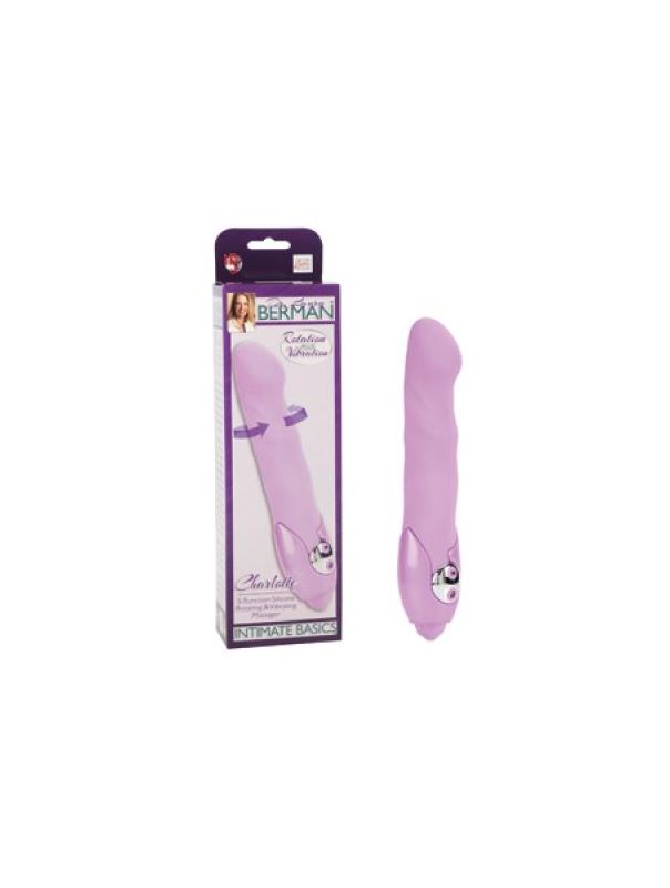 Вибромассажер Charlotte 5-Function Silicone Rotating  Vibrating Massager с ротацией из силикона фи