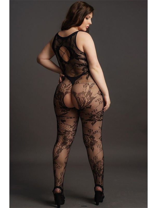 Ажурный кэтсьюит Criss Cross Neck Bodystocking