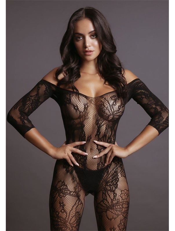 Оригинальный боди комбинезон Lace Sleeved Bodystocking