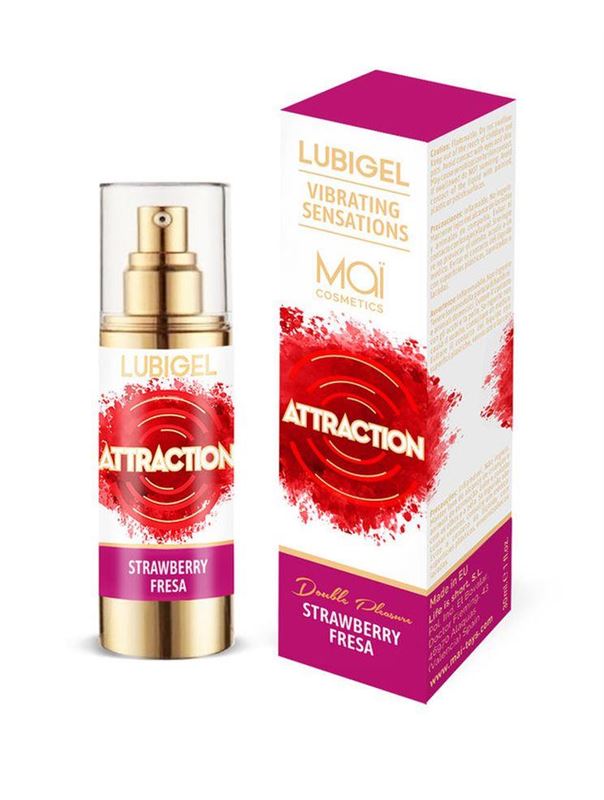 Интимный гель LUBIGEL с эффектом вибрации и ароматом клубники (30 мл)