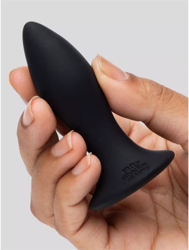 Черная анальная вибропробка Sensation Rechargeable Vibrating Butt Plug (8,9 см)