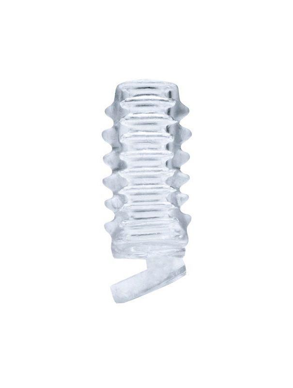 Открытая насадка на член Adam Male Toys The Tug CyberSkin Stroker