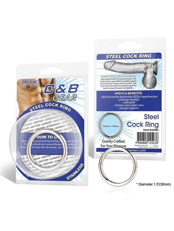 Стальное эрекционное кольцо STEEL COCK RING - 4.5 см.
