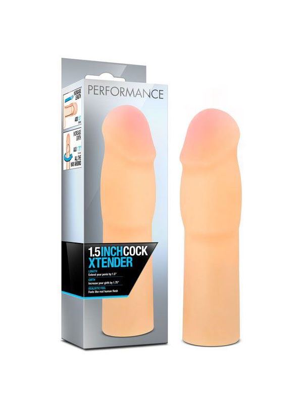 Телесная насадка-удлинитель на пенис PERFORMANCE 1.5INCH COCK XTENDER - 16 см.