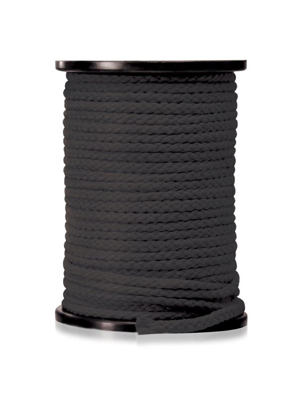 Черная веревка для связывания Bondage Rope (60,9 м)