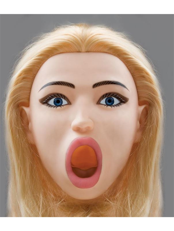 Надувная секс-кукла Kaydens Deep Throat с вибрацией и реалистичными вставками из CyberSkin®