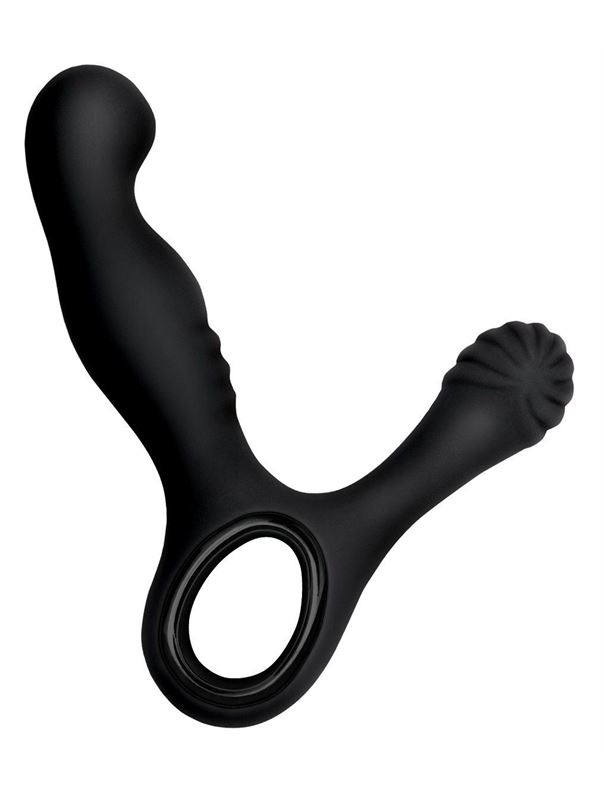 Чёрный стимулятор простаты с вибрацией Revive Prostate Massager